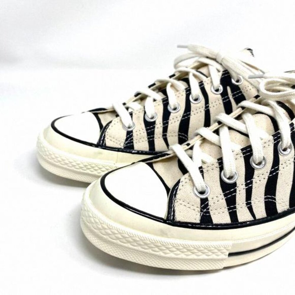 Converse Chuck 70 Low Black Zebra Stripes Black Beige 167811C Size Men's Shoes - Picture 6 of 9